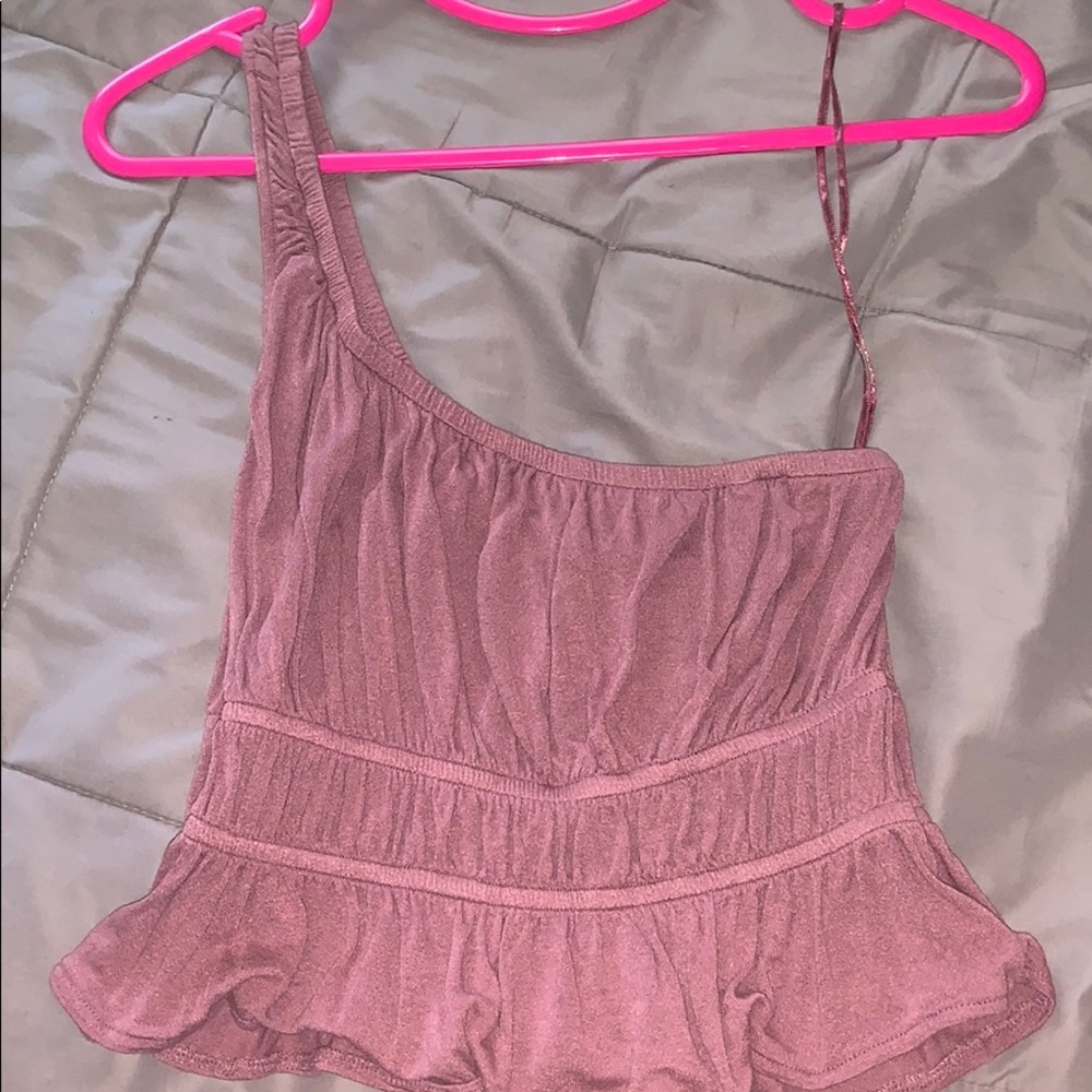 urban outfitters one shoulder top!